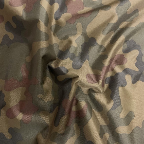 Vedenkestävä kangas Oxford - Ruskea Camo II