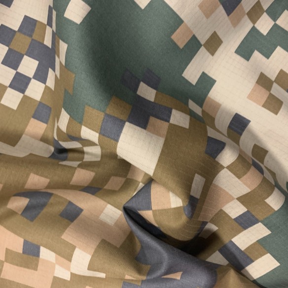 Elan-Cotton Fabric - PIXEL-naamiointi