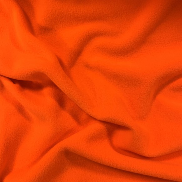 Neulottu kangas Polar Fleece - NEON Orange