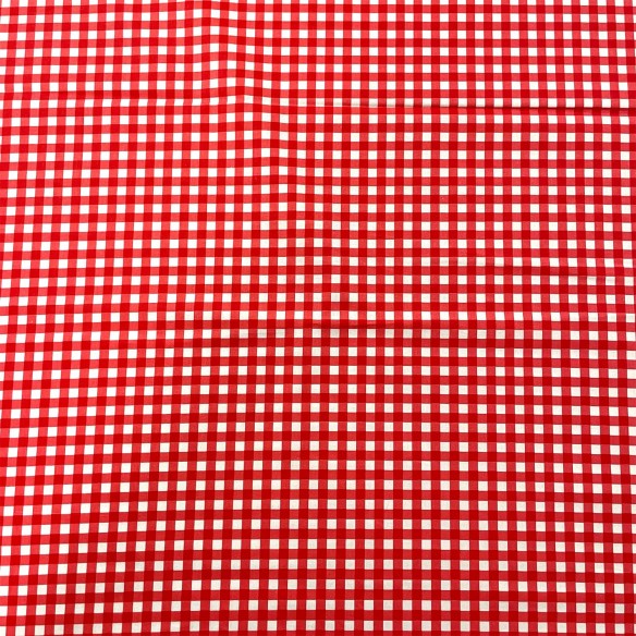 Puuvillakangas - Ikea Grid Red