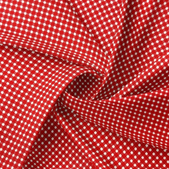 Puuvillakangas - Houndstooth Red