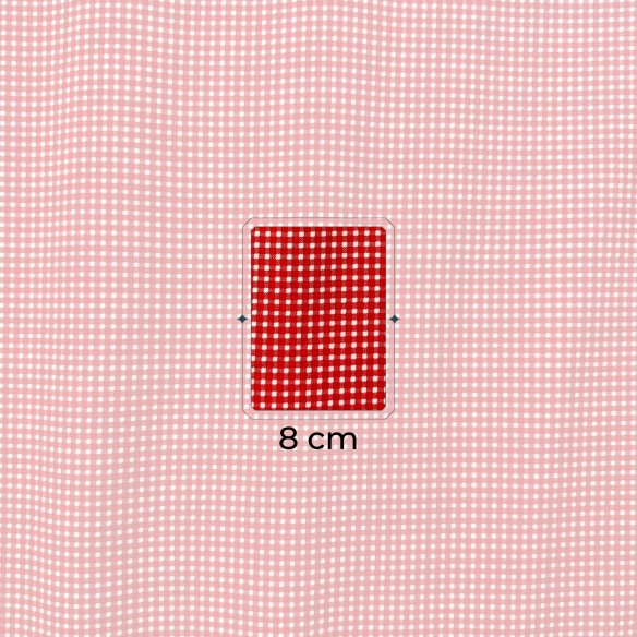 Puuvillakangas - Houndstooth Red