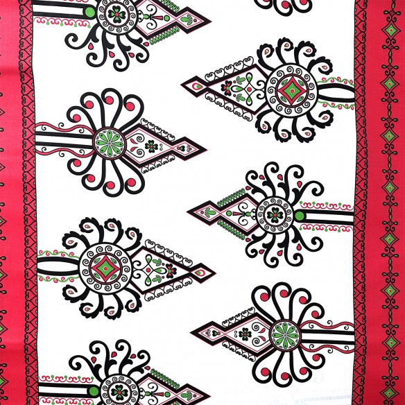 Puuvillakangas - Parzenica Highland Folklore Pattern Red