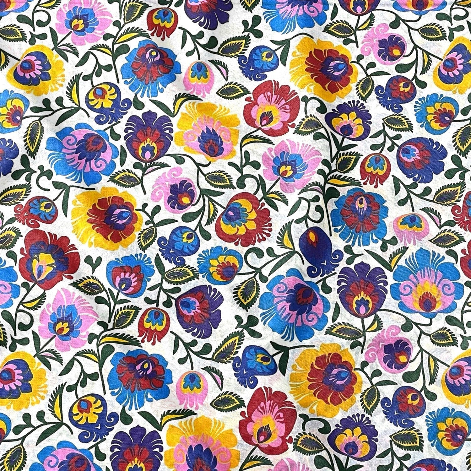 Cotton fabrics with folklore pattern