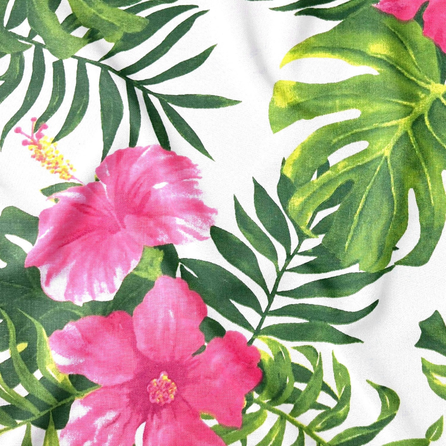 Puuvillakangas - Monstera Jungle Rose