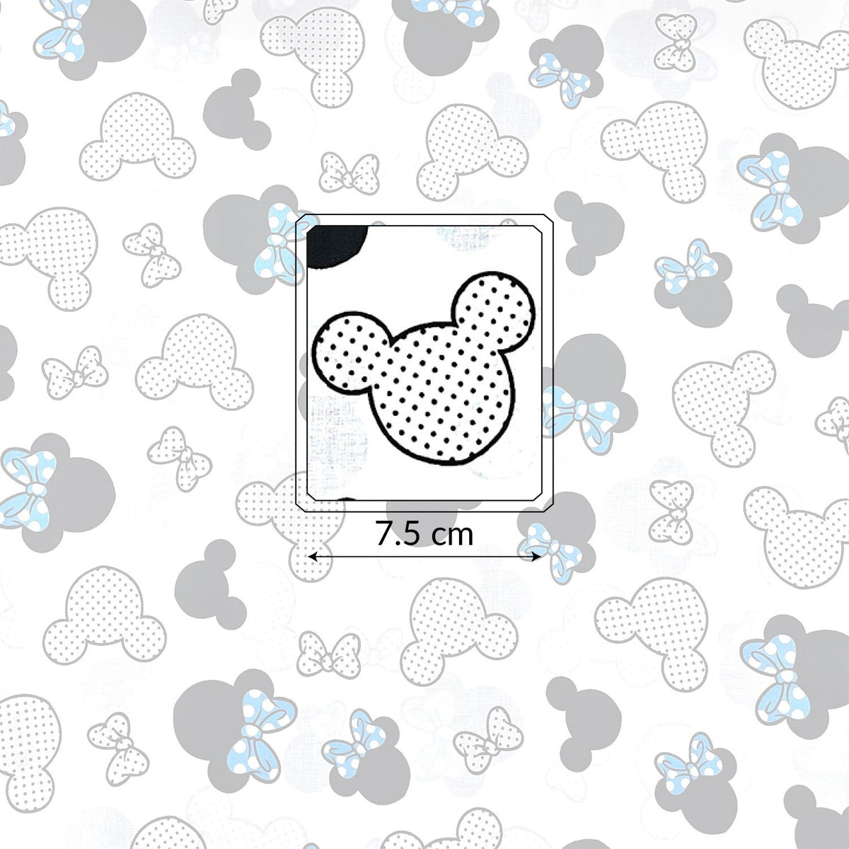 Cotton Fabric - Blue Mickey Mouse with Dots