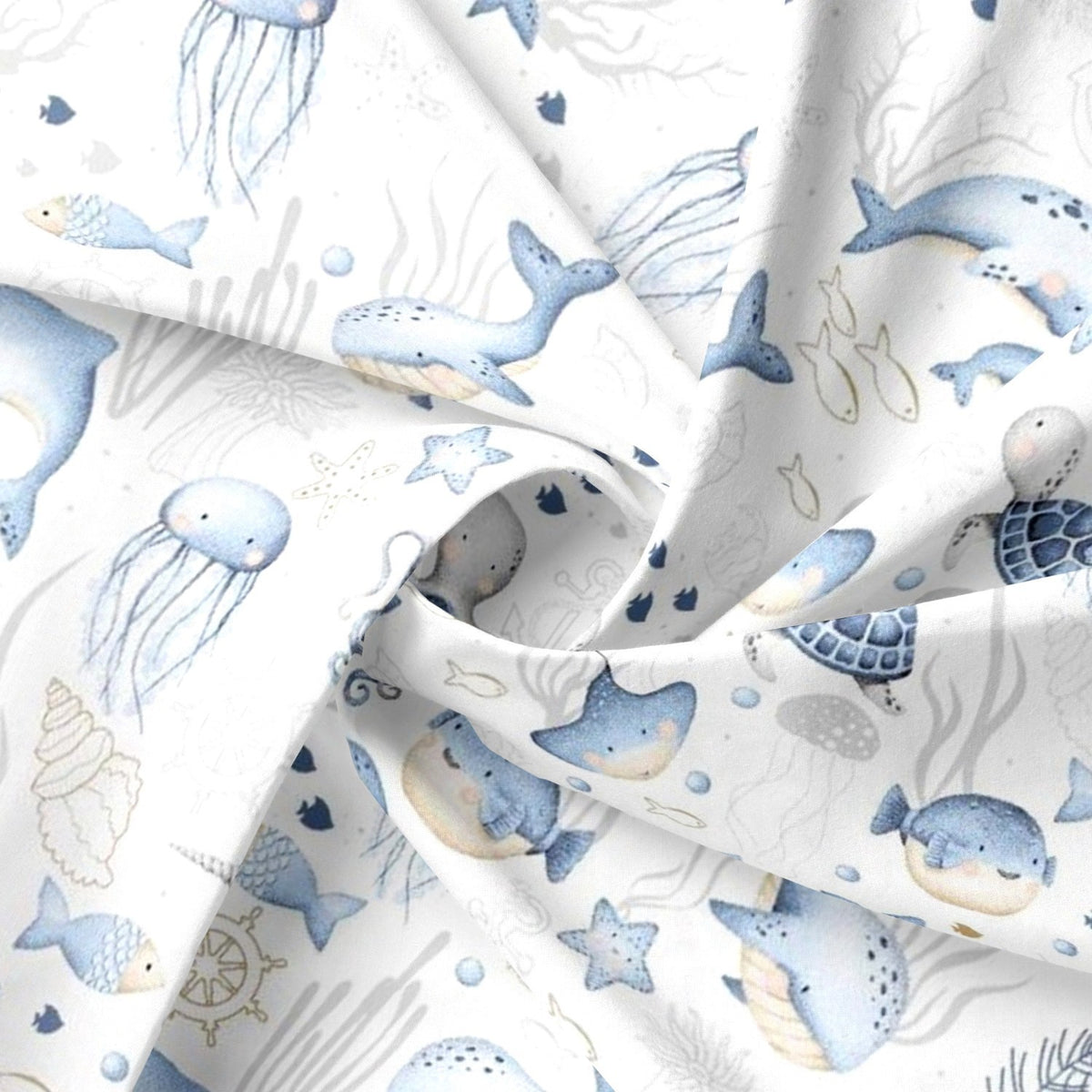 Cotton Fabric - Blue Ocean