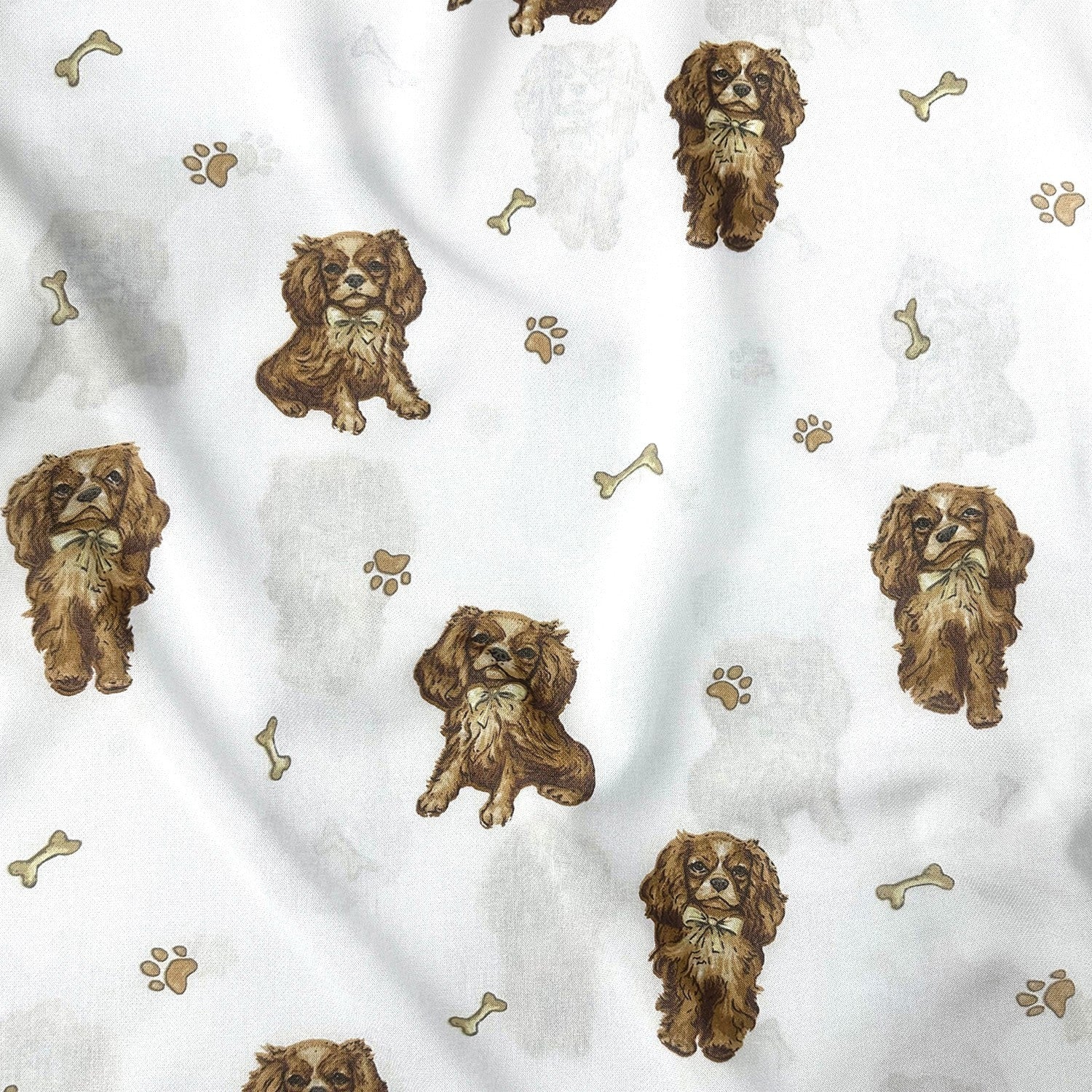 Cotton Fabric - Cavalier, White