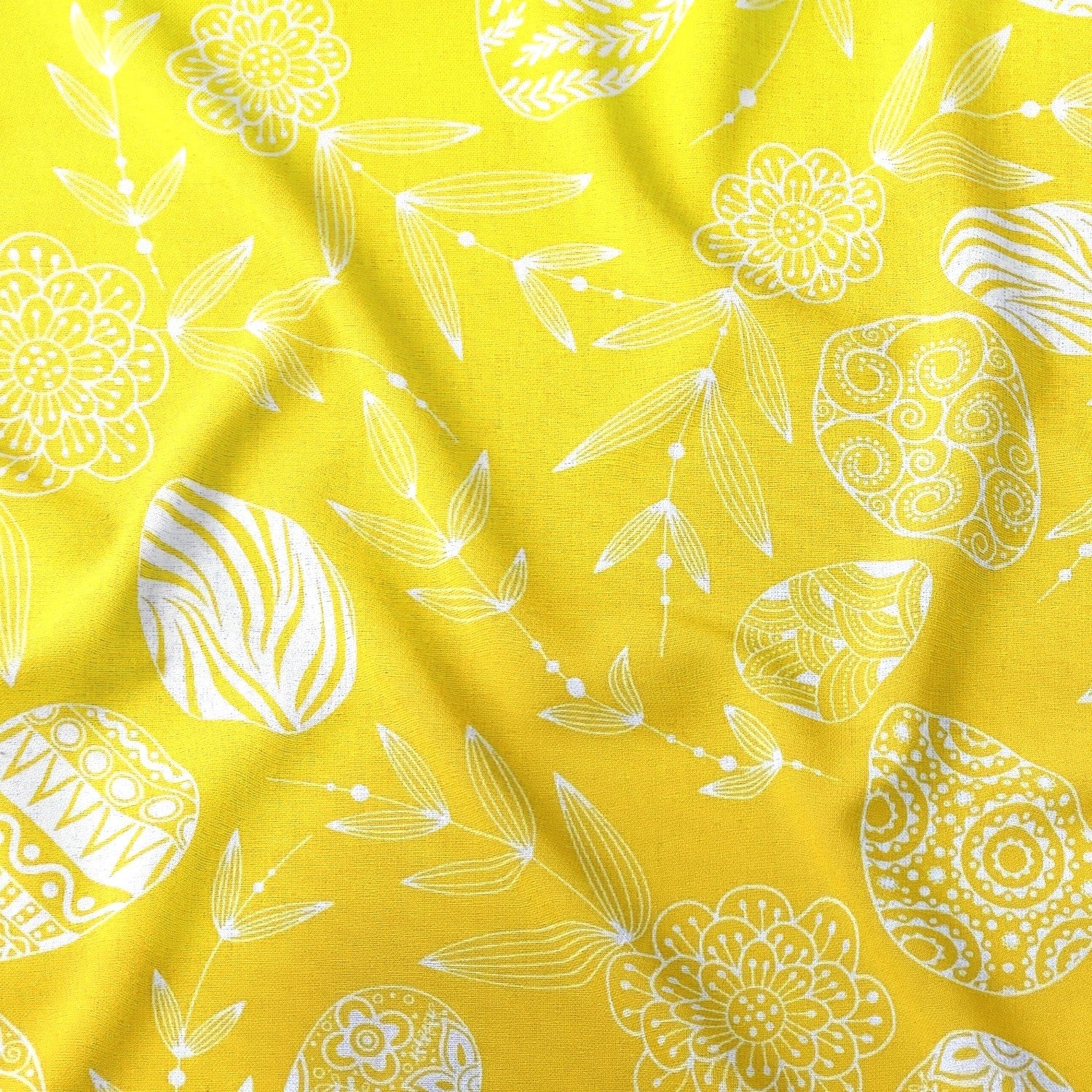 Cotton Fabric - Easter, Yellow