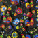 Puuvilla Kangas - Folklore Kukko Musta