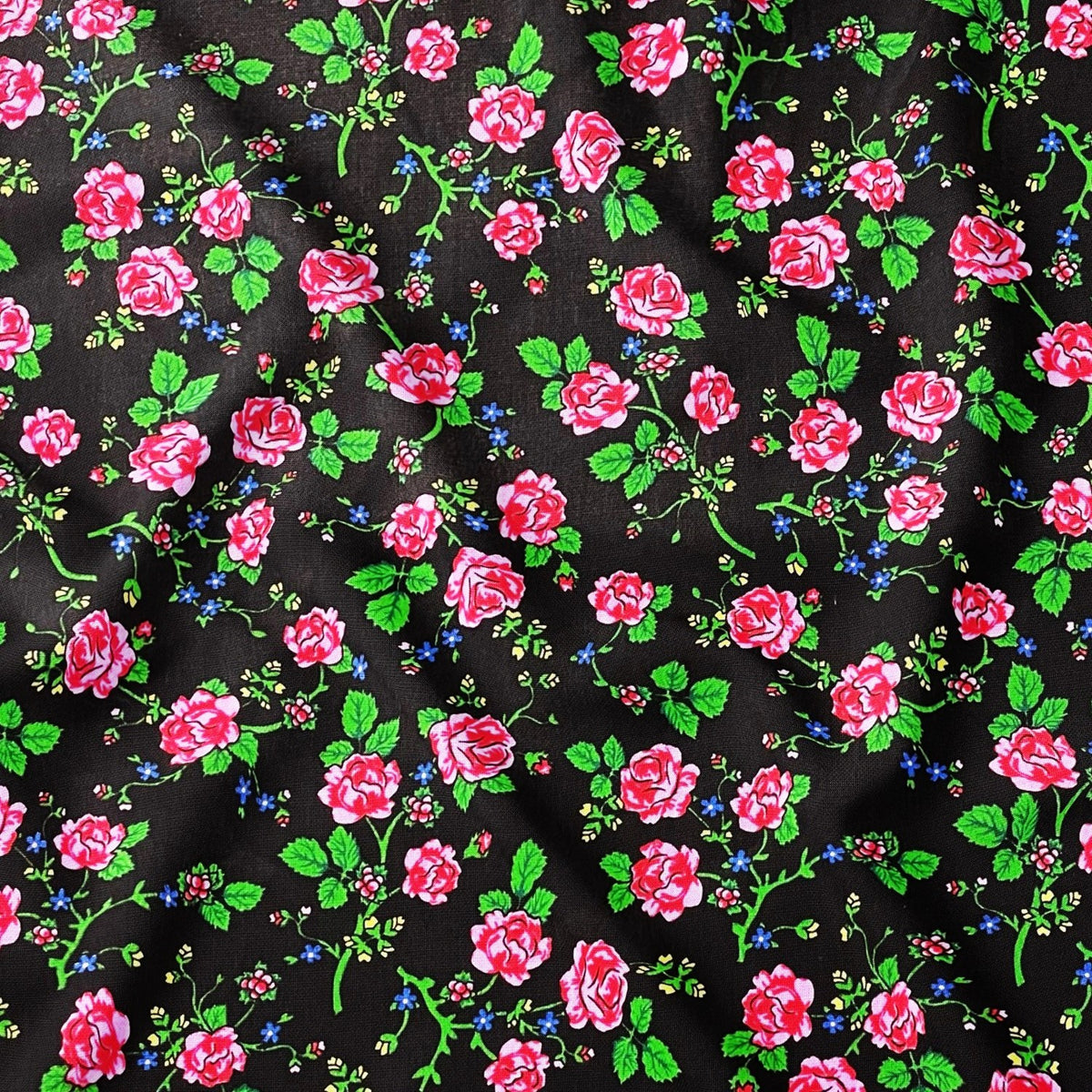 Cotton Fabric - Highland Flowers Black II