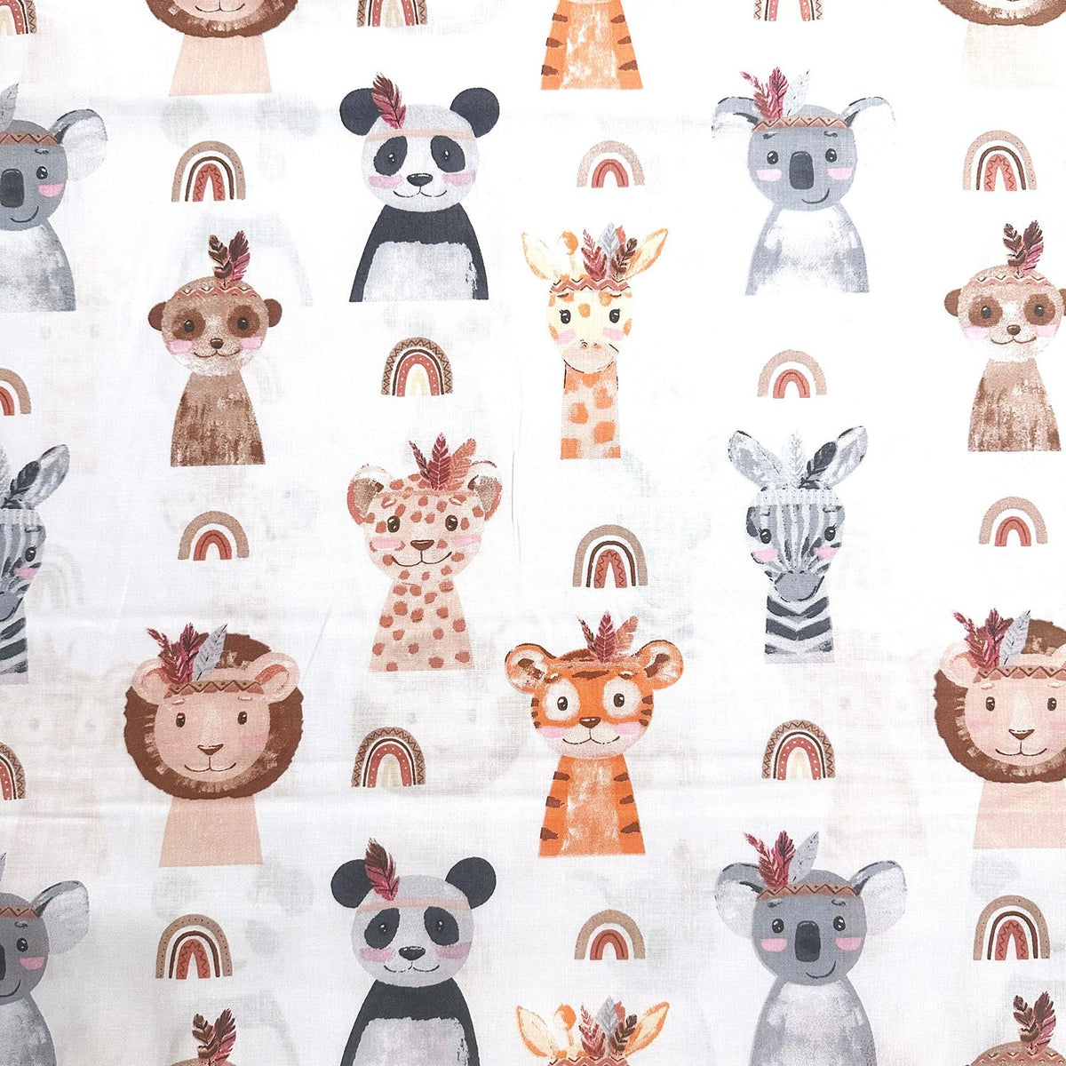 Cotton Fabric - Indian Animals