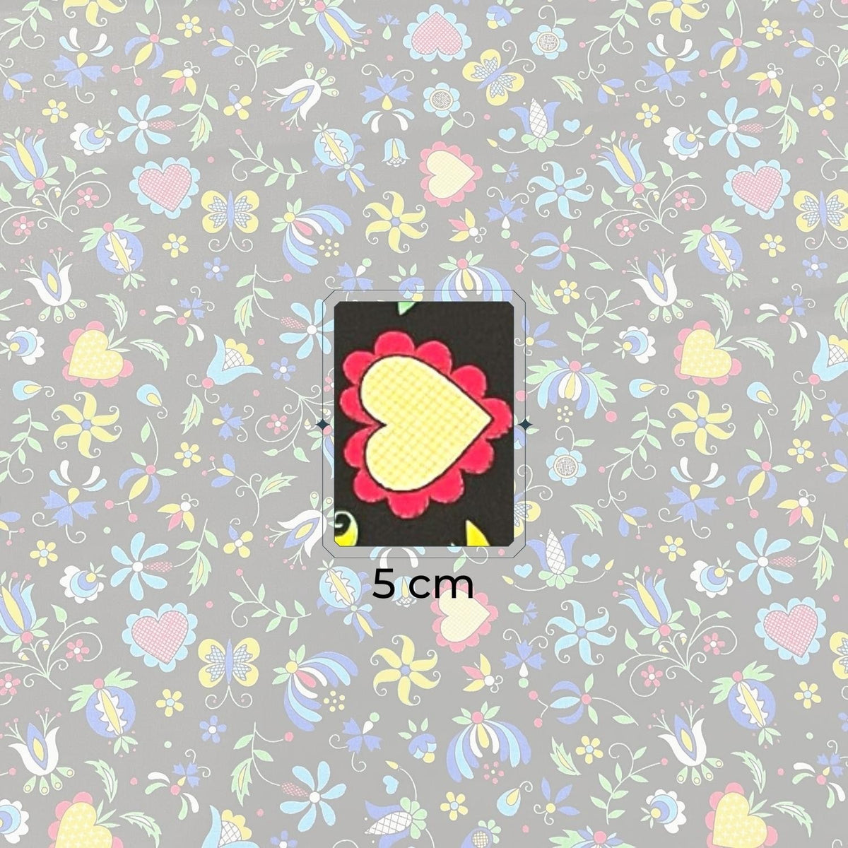 Cotton Fabric - Kashubia Folklore Black