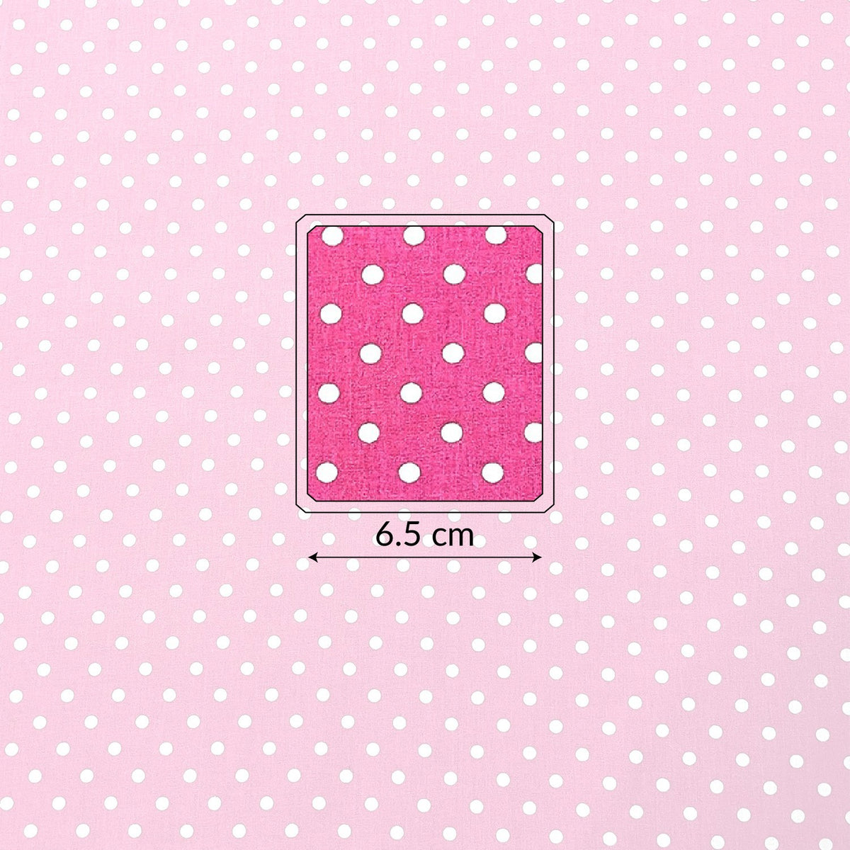 Cotton Fabric - Raspberry Dots 7 mm