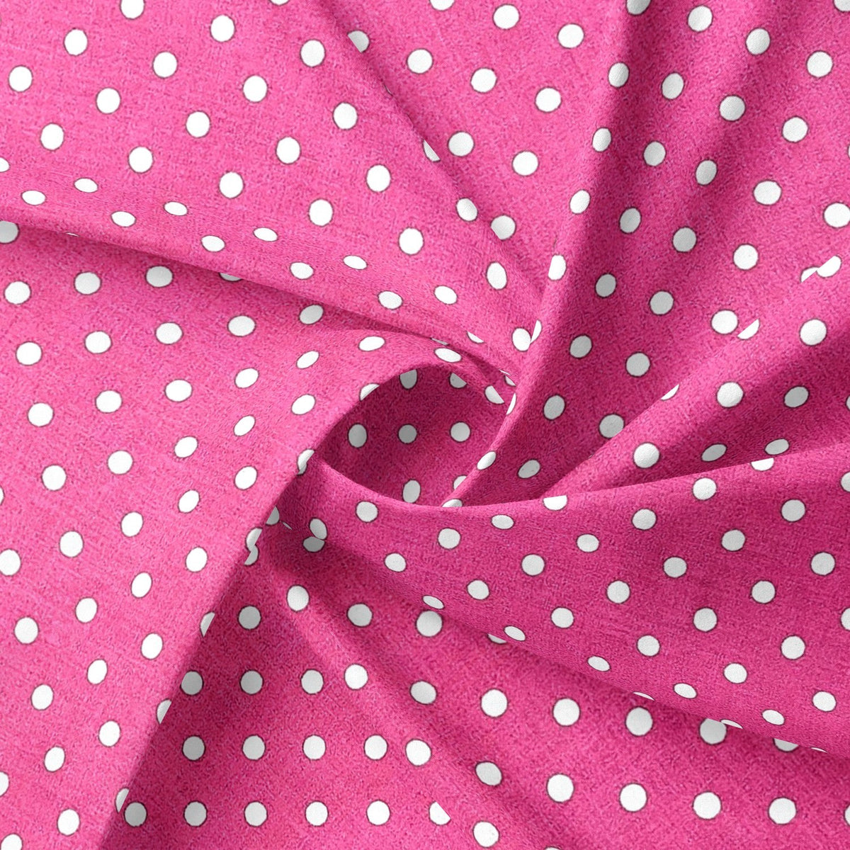 Cotton Fabric - Raspberry Dots 7 mm
