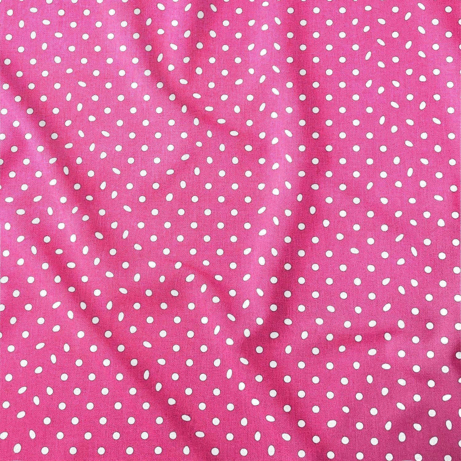 Cotton Fabric - Raspberry Dots 7 mm