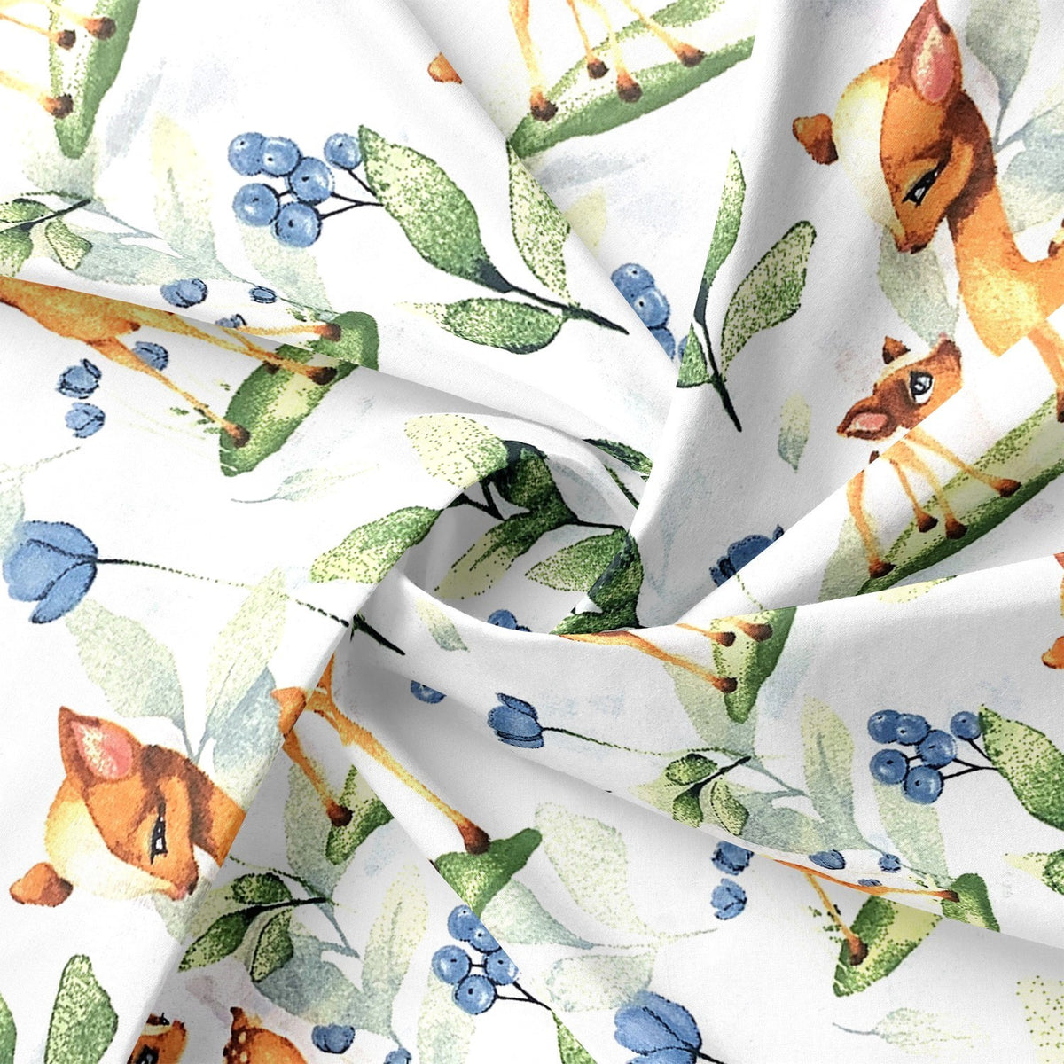 Cotton Fabric - Roe Deers