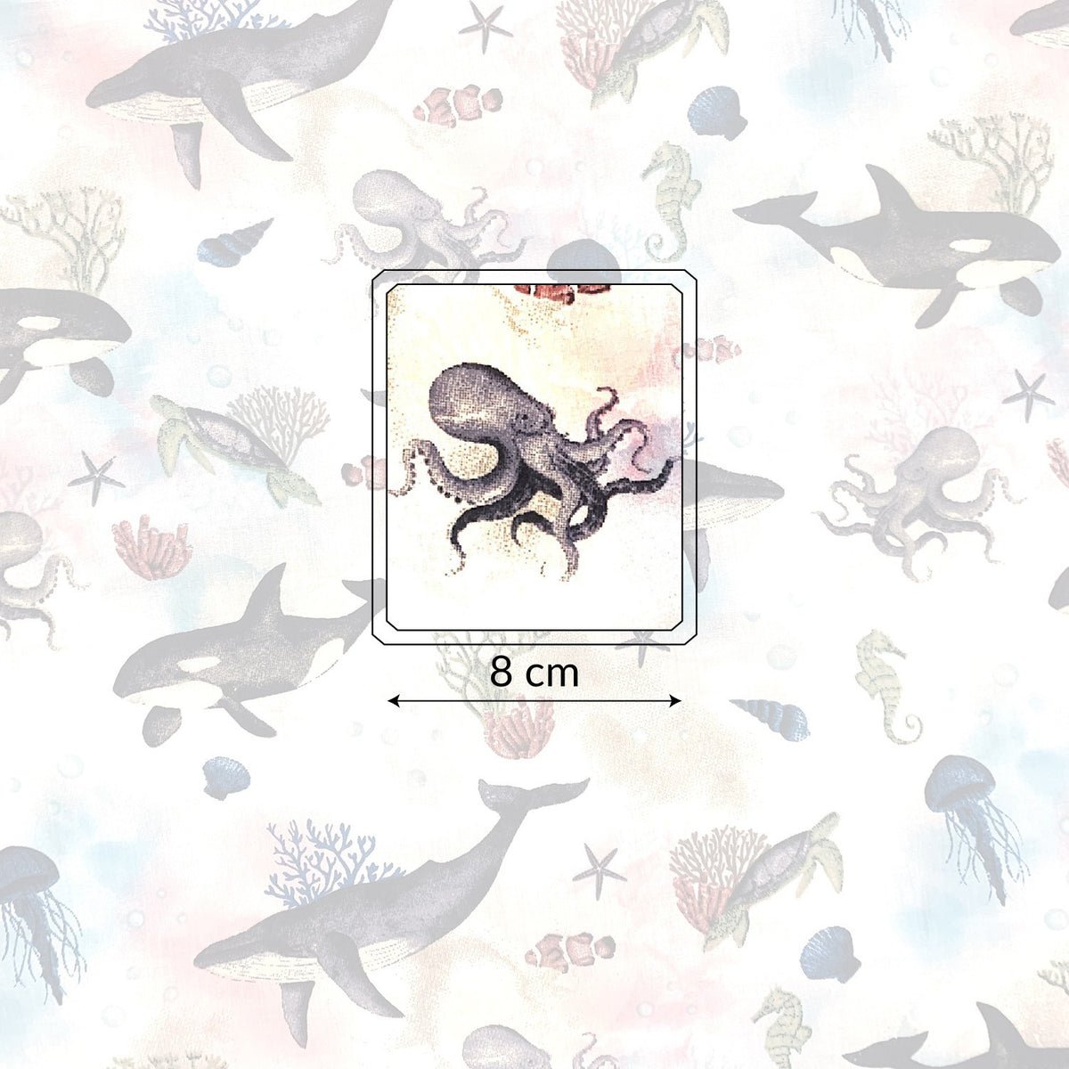 Cotton Fabric - Shark and Jellyfish
