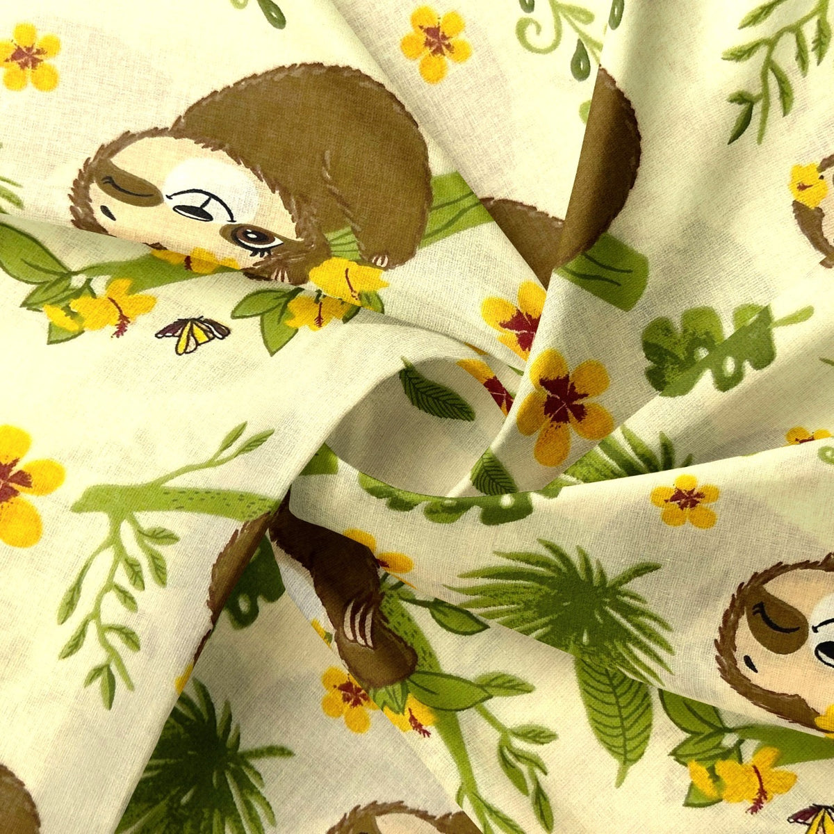 Cotton Fabric - Sloths