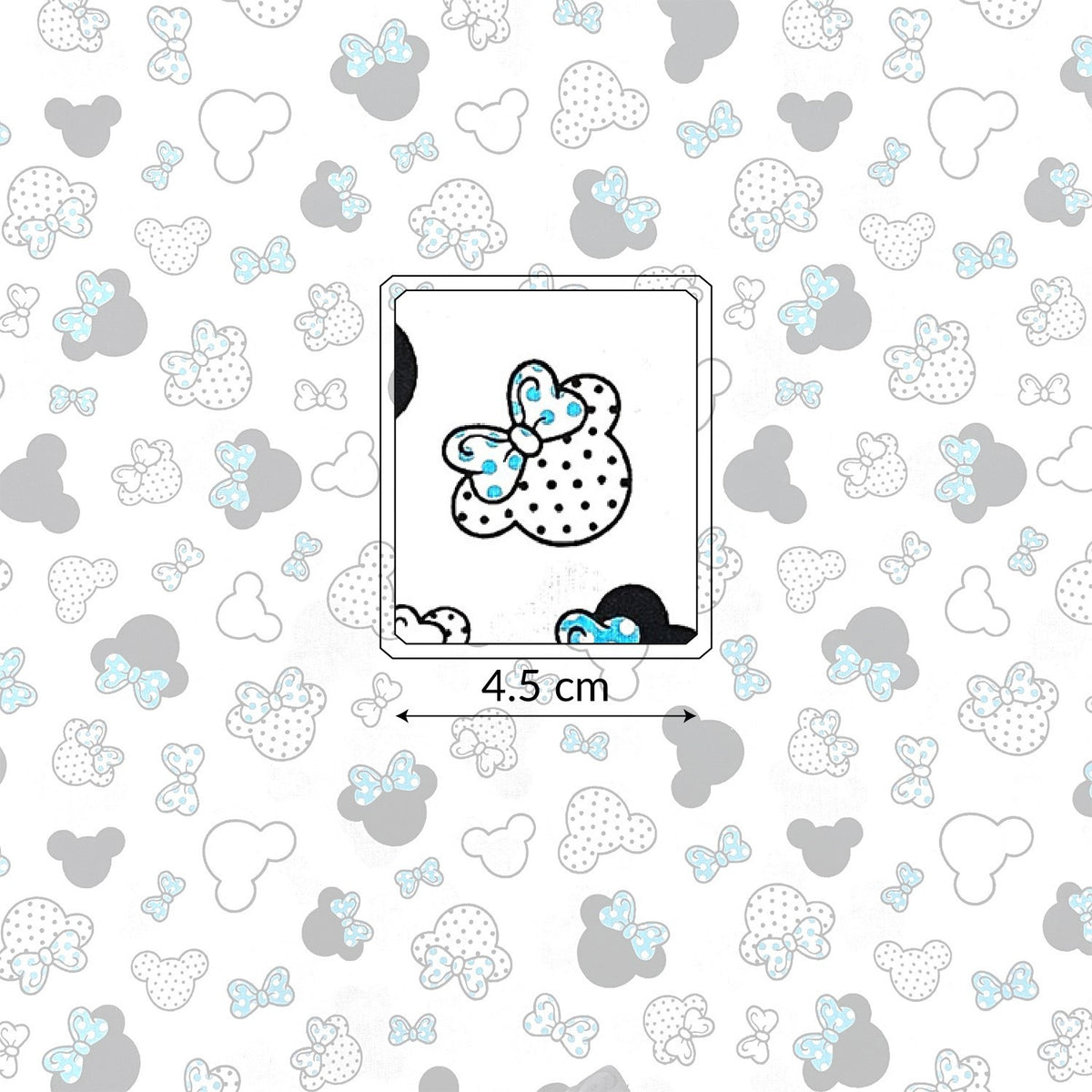 Cotton Fabric - Small Blue Mickey Mouse with Dots