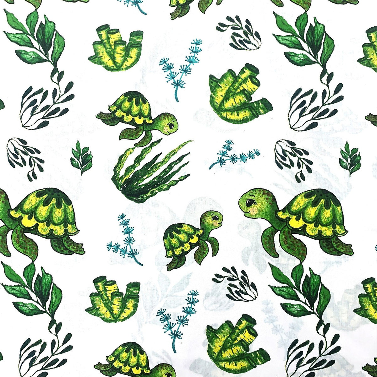 Cotton Fabric - Water Turtle