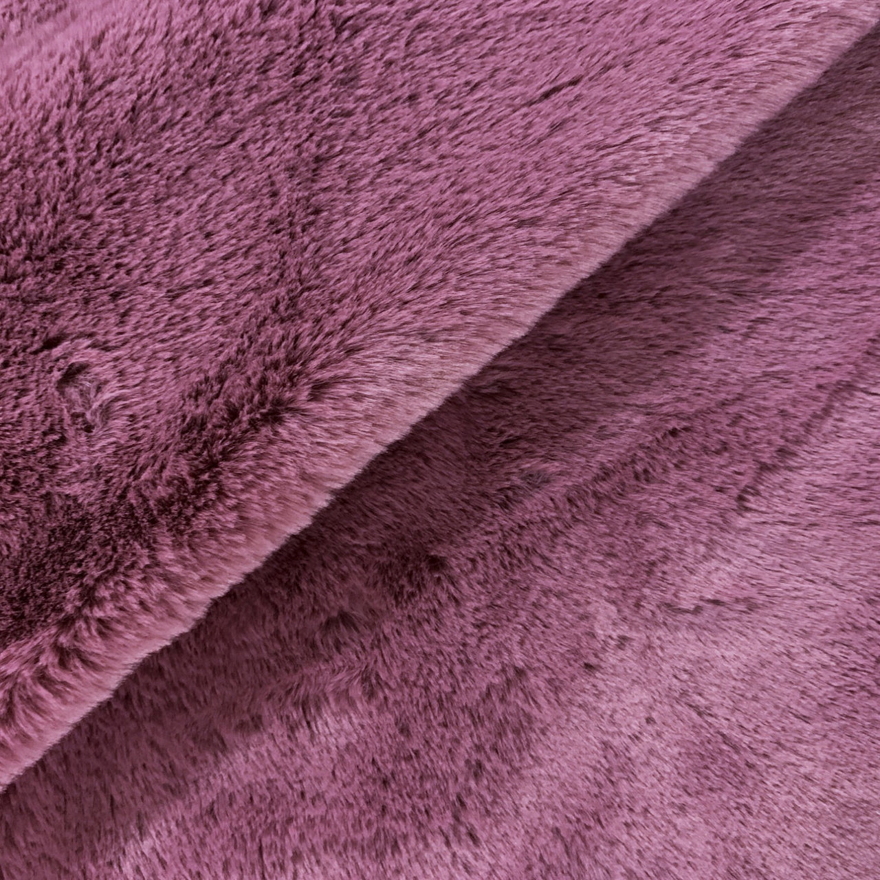 Knitted Bunny Fur Fabric - Dirty Pink