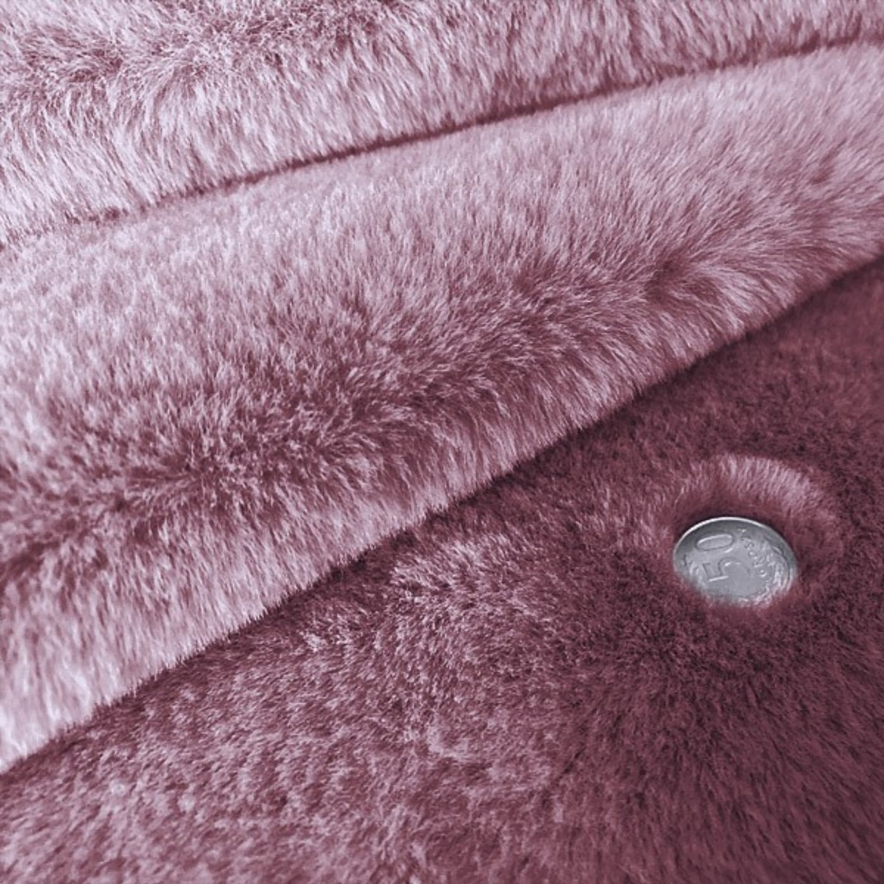 Knitted Bunny Fur Fabric - Dirty Pink
