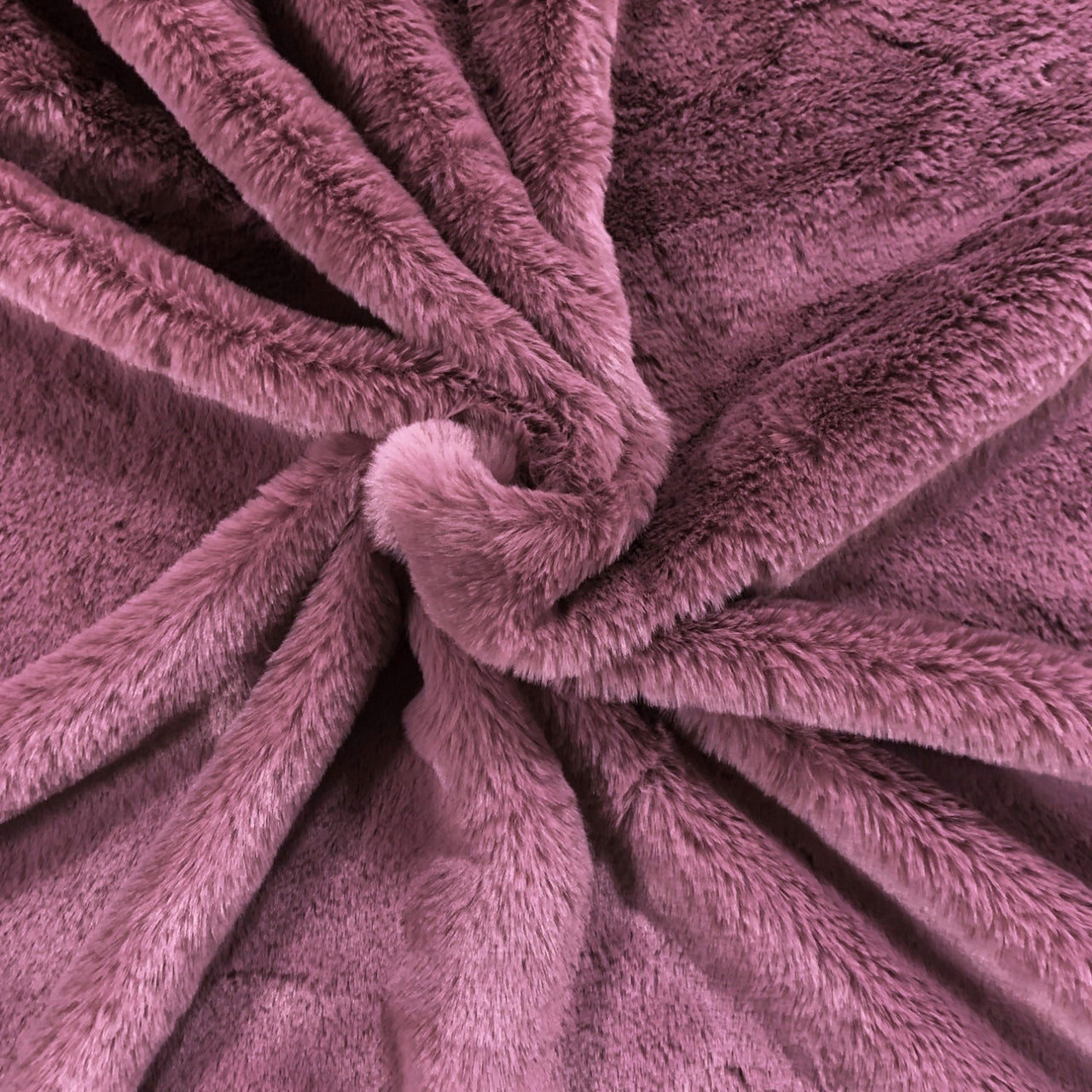 Knitted Bunny Fur Fabric - Dirty Pink