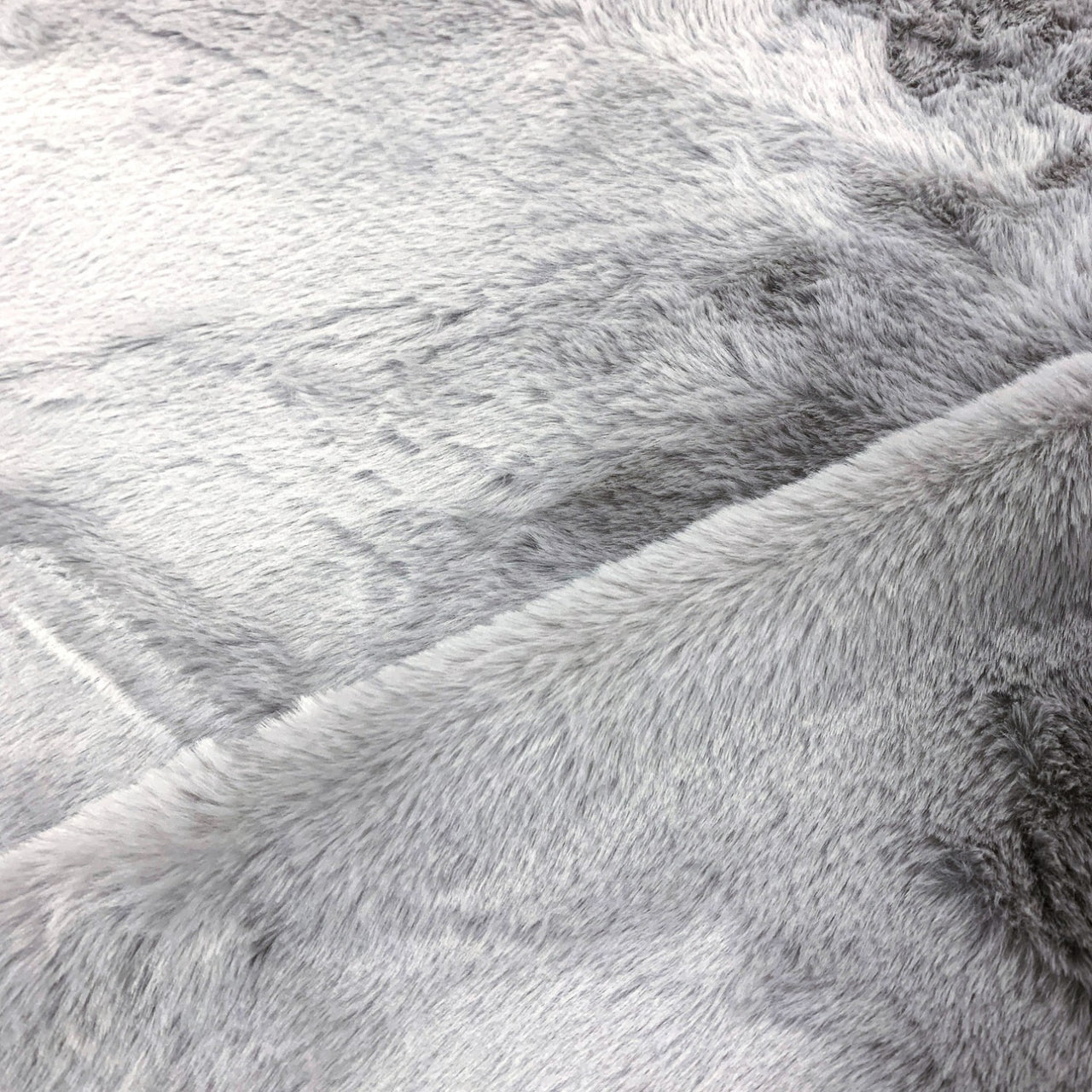 Knitted Bunny Fur Fabric - Silver