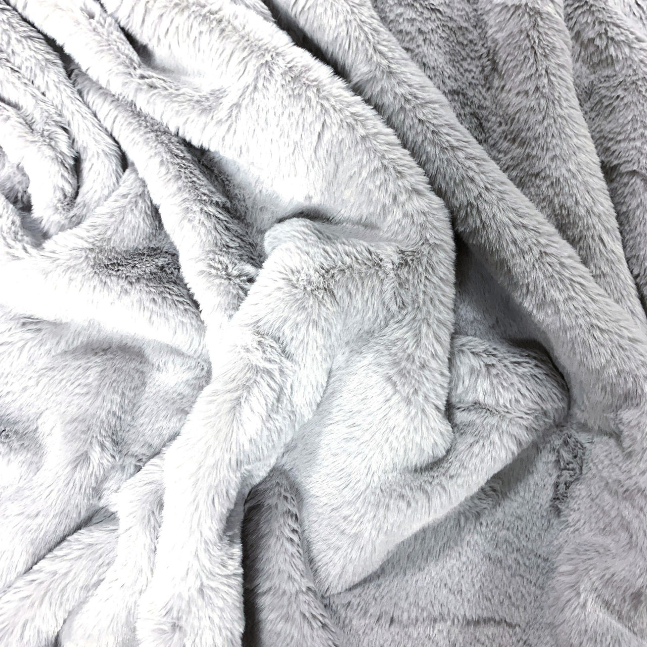 Knitted Bunny Fur Fabric - Silver