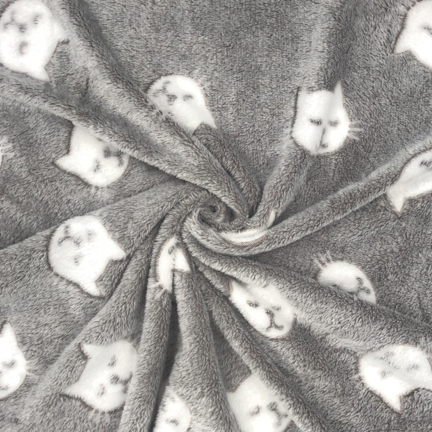 Knitted Fur Fabric - Cats