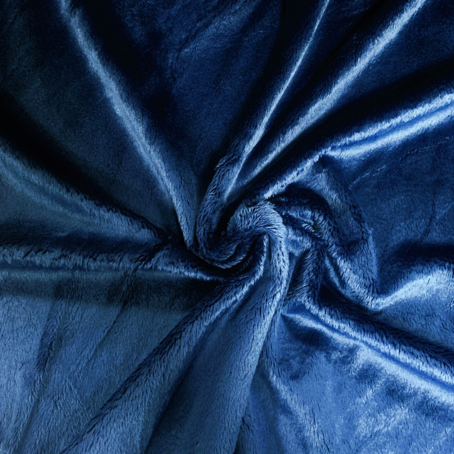 Knitted Fur Fabric - Navy Blue